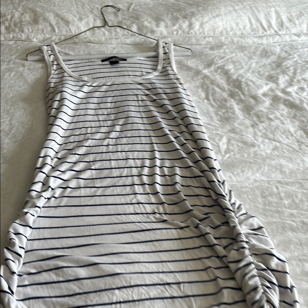 Victoria's Secret White and Blue Striped Maxi Dress